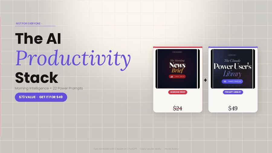 AI Productivity Stack: the two-volume bundle cover
